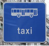 bus taxi traffic sign